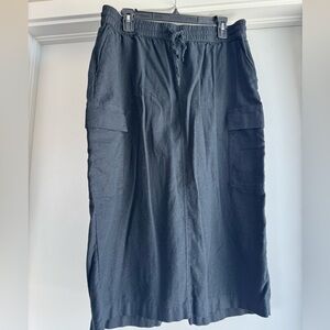 a new day Large Women’s black linen Cargo Skirt